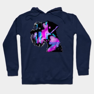 Miniature Schnauzer Futuristic Synthwave Artwork Hoodie